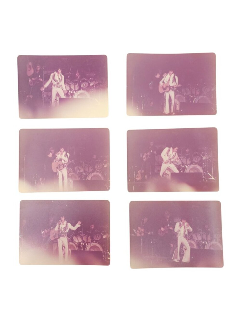 Elvis Presley 3.5 x 4.75 1970s Concert Photos Phoenix Jumpsuit Original Lot Of 6
